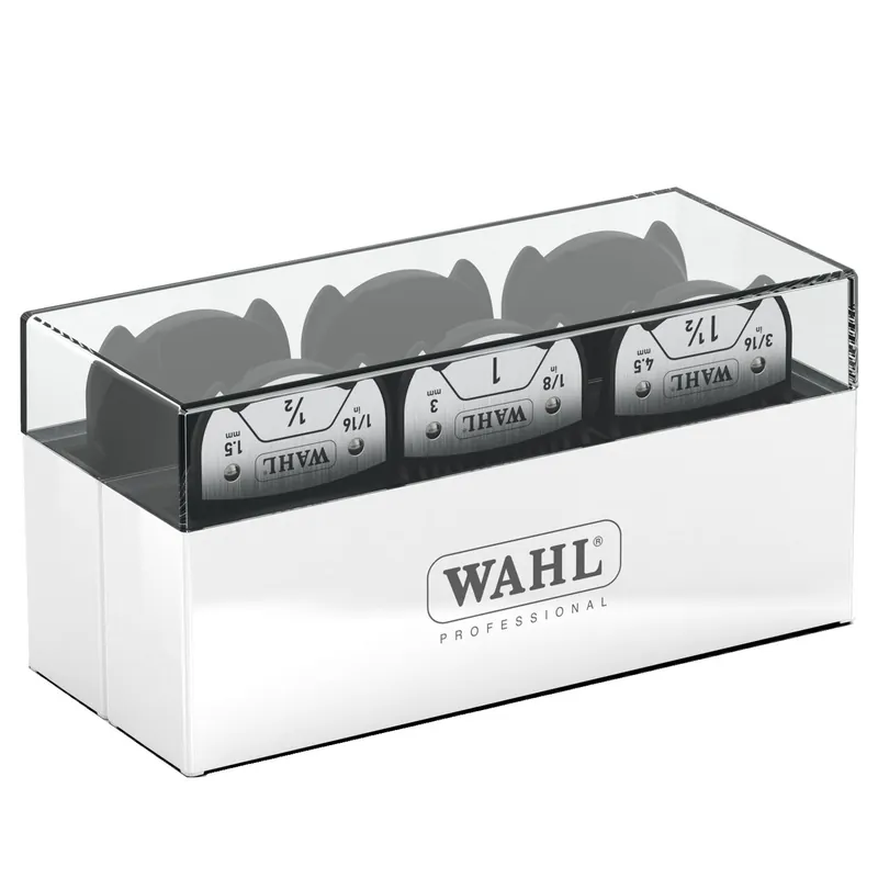 Neu WAHL Aufbewahrungsbox mit 6 Aufsteckkämmen 1801-7110