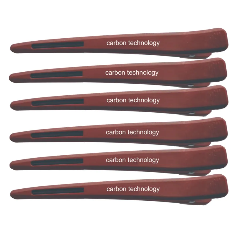 HairCult Carbon Abteilclips 12 cm DUNKELROT 6 St. Sofort Bestellen