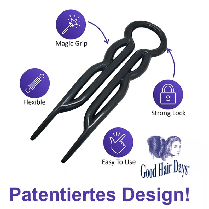 Magic-Grip® Hairpins Schwarz 10 St. Billig