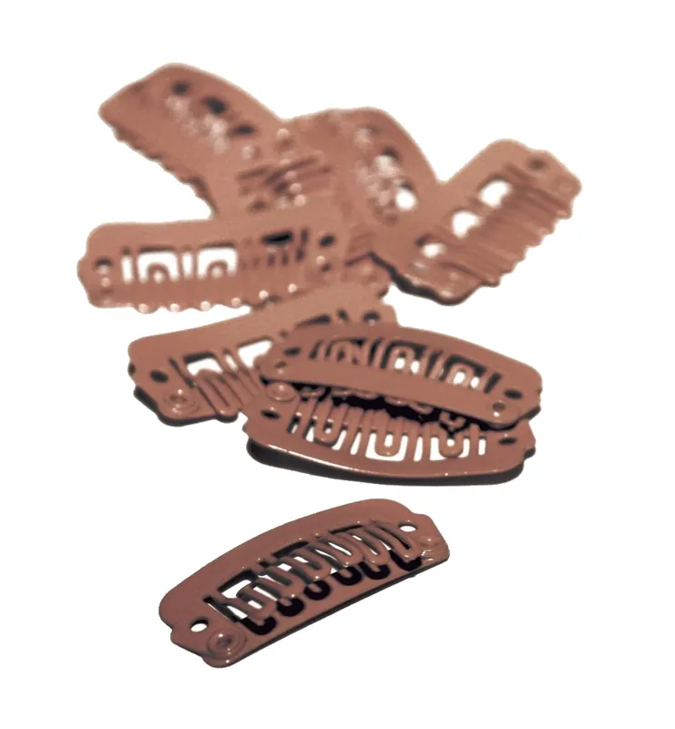 Top-Angebot Double Hair Clips 10St.brown