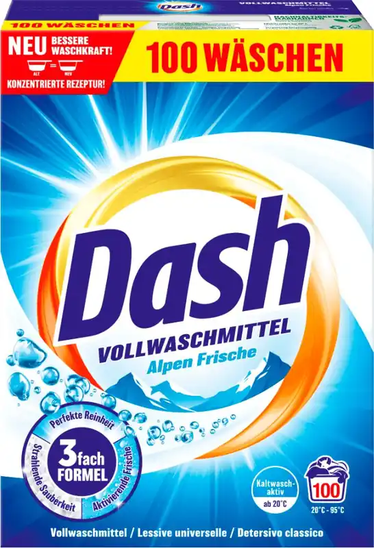Online Kaufen Dash Waschpulver Vollwaschmittel Alpenfrische 6kg