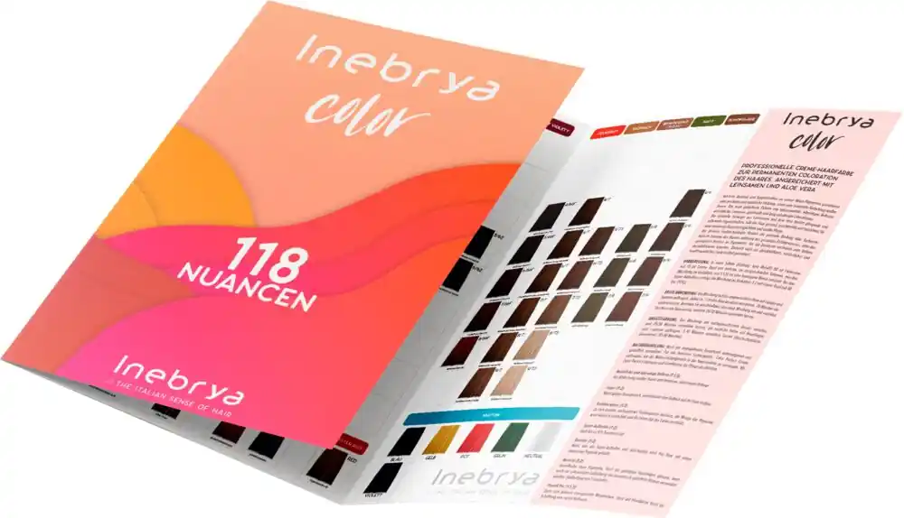 Inebrya Color gedruckte Farbkarte Top-Preis
