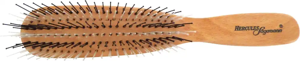 Neu Hercules Sägemann Scalp Brush Zauberbürste aus Holz 6-reihig