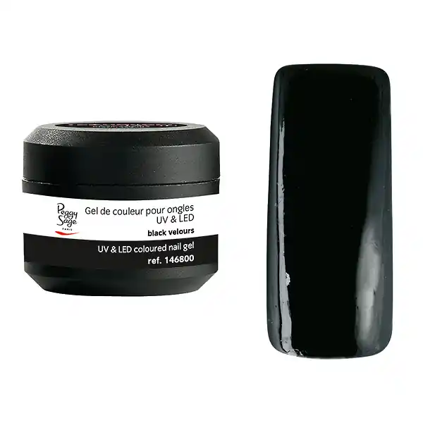 Farbiges UV & LED Gel gelackt 5g Black velours Versand Am Gleichen Tag