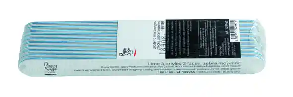 2-seitige zebra Nagelfeile 10 Stück 80/80 Schneller Versand