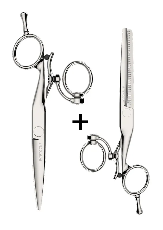 Echt Aristo Friseurscherenset Ultima 360 Supreme Haarschneideschere 5.5 + Modellierschere 6.0 - 40 Zähne