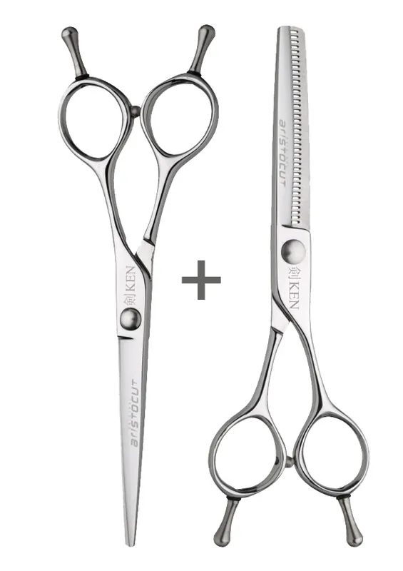 Markenprodukt Aristo Inspiration Friseurscherenset: Ken Friseurschere + Modellierschere 5.5 Offset + 6.0 Modellierschere. 40 Zähne (Nicht verfügbar)