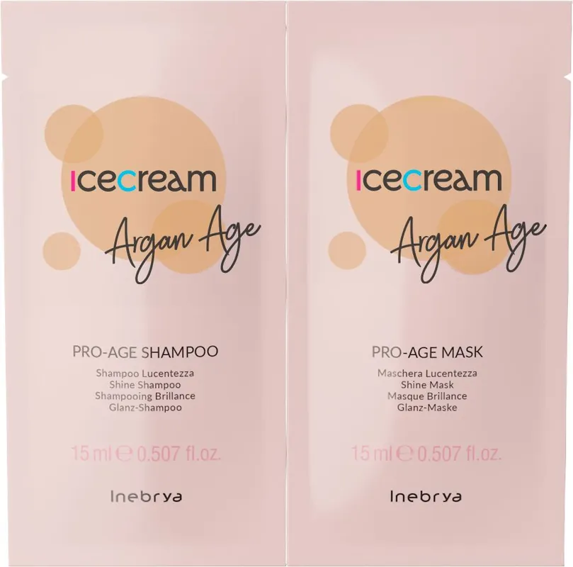 Inebrya Sachets zur Haarpflege: Shampoo 15ml + Mask 15ml Argan Age für glanzloses Haar Top-Angebot