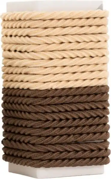 Bellody Mini Haargummi 20 Stück 10x braun & 10x beige Saisonangebot