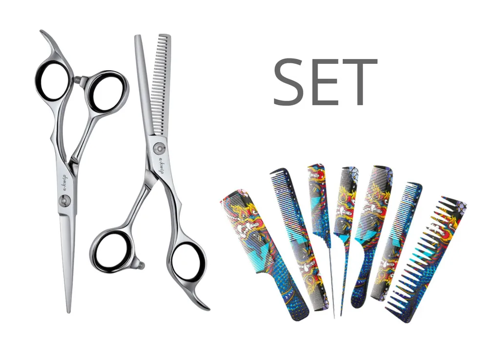 Angebot E-Kwip Qi-Long Set (2 Scheren + Kämme)