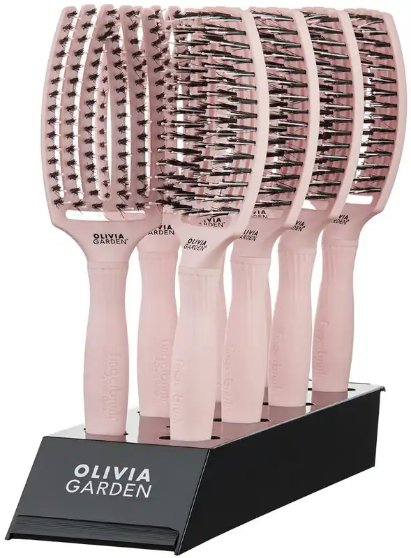 Olivia Garden Fingerbrush Combo Bürstendisplay hot pink/ lavendel/ mint/ schwarz Schneller Versand
