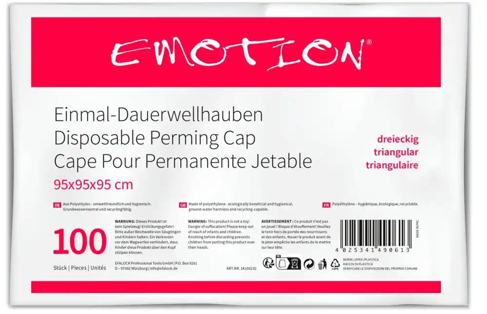 Efalock Einmal-Dauerwellhauben 100 Stück (dreieckig oder rechteckig) dreieckig Neue Ware