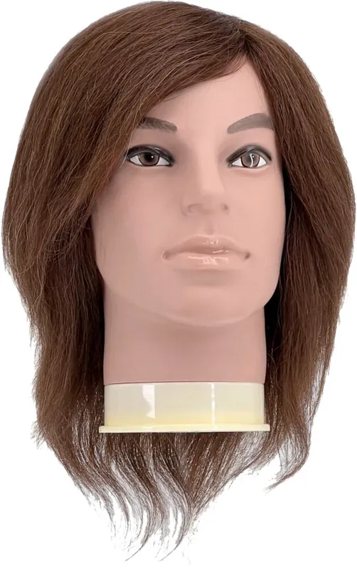 Efalock BEN ohne Bart Humanhaar braun 25cm (Frisierkopf) Nur Für Kurze Zeit