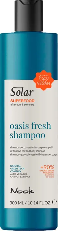 Nook Solar Superfood Oasis Fresh Shampoo 300 ml (After-Sun Hair- and Body Shampoo) Neuheit