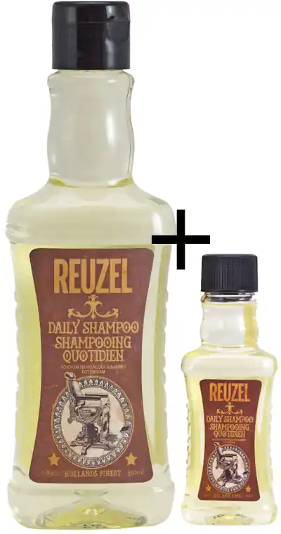 Reuzel Hollands Finest Pomade Road Trip Shampoo Set: 350 ml + 100 ml GRATIS 3-in-1 Tea Tree Shampoo Preisknaller