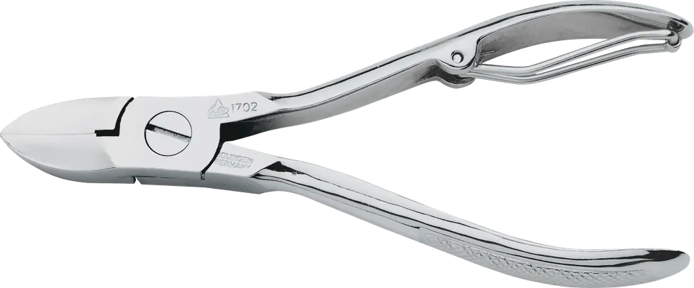 Solange Der Vorrat Reicht Erbe Solingen Nagelzange vernickelt (mit Klapp- oder Pufferfeder) 10.5 cm mit Klappfeder