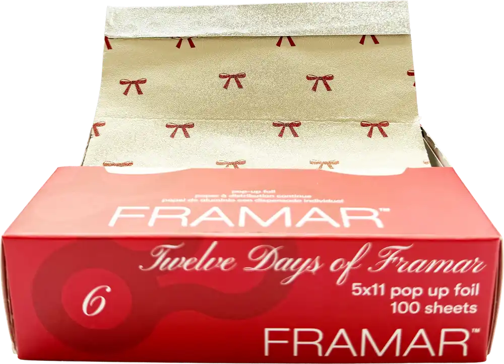 Angebot Framar Strähnenfolie 100 Blatt (Christmas-Edition) Bow & Mistletoe
