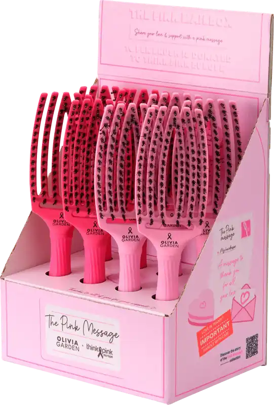 Olivia Garden Fingerbrush Bürsten: "Think Pink" (Edition gegen Brustkrebs) Display 8 Bürsten (pink ink + paper blush) Jetzt Kaufen