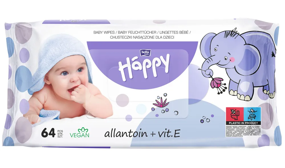 Bella Happy Feuchttücher mit Lotion & Vitamin E (64 Stück NF) Angebot