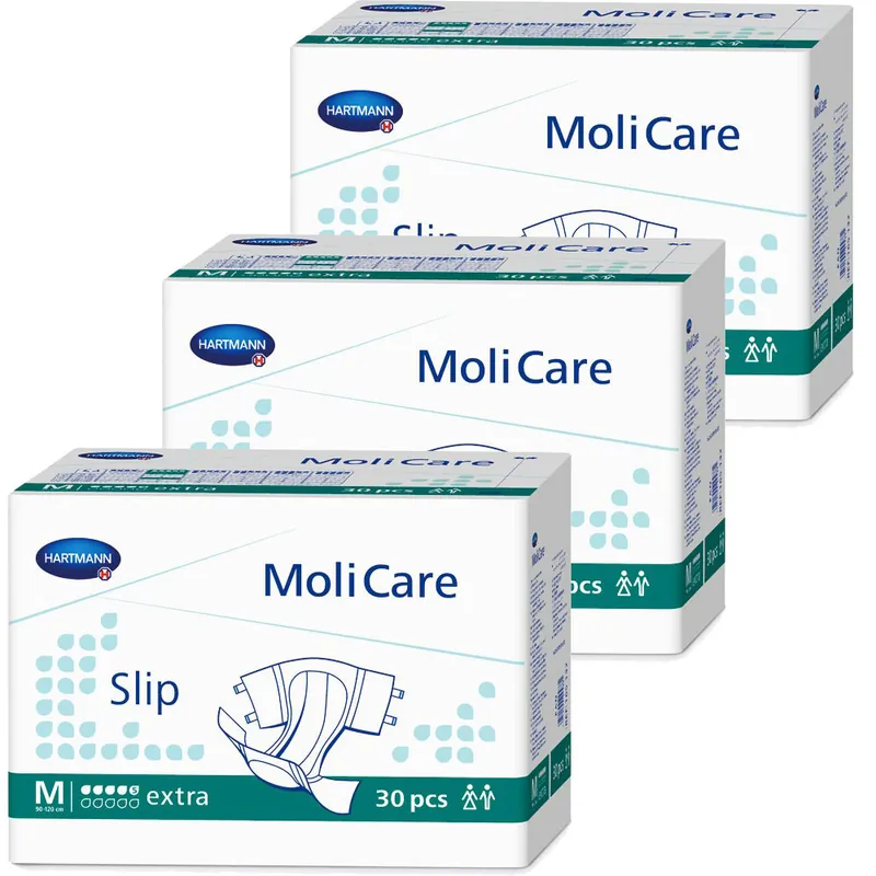HARTMANN MoliCare® Slip 5 Tropfen - MEDIUM (M) Inkontinenz-Windel - 3x30 Stück Preiswert