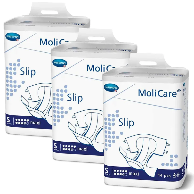 Sichere Zahlung HARTMANN MoliCare® Slip MAXI 9 Tropfen - SMALL (S) Windel mit Außenfolie - 3x14 Stück