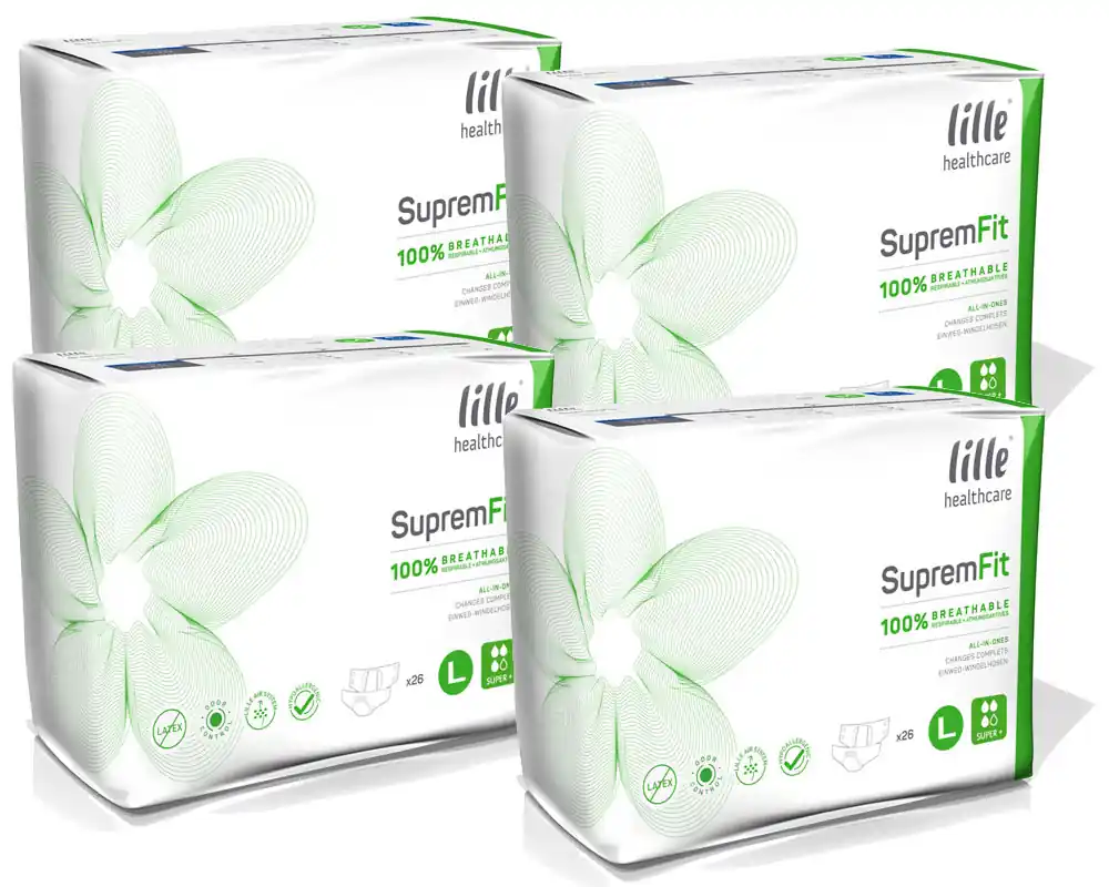 Schnäppchen LILLE Suprem Fit - SUPER - Inkontinenzwindeln - LARGE (L) - 88 Stück Karton