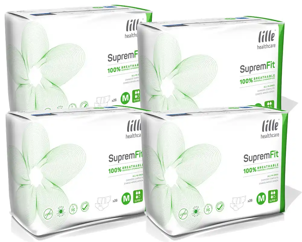 Sichere Zahlung LILLE Suprem Fit - SUPER - Inkontinenzwindeln - MEDIUM (M) - 88 Stück Karton