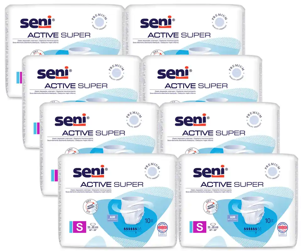Abverkauf SENI Active SUPER - Inkontinenz-Pants SMALL | 8x10 (80) Stück