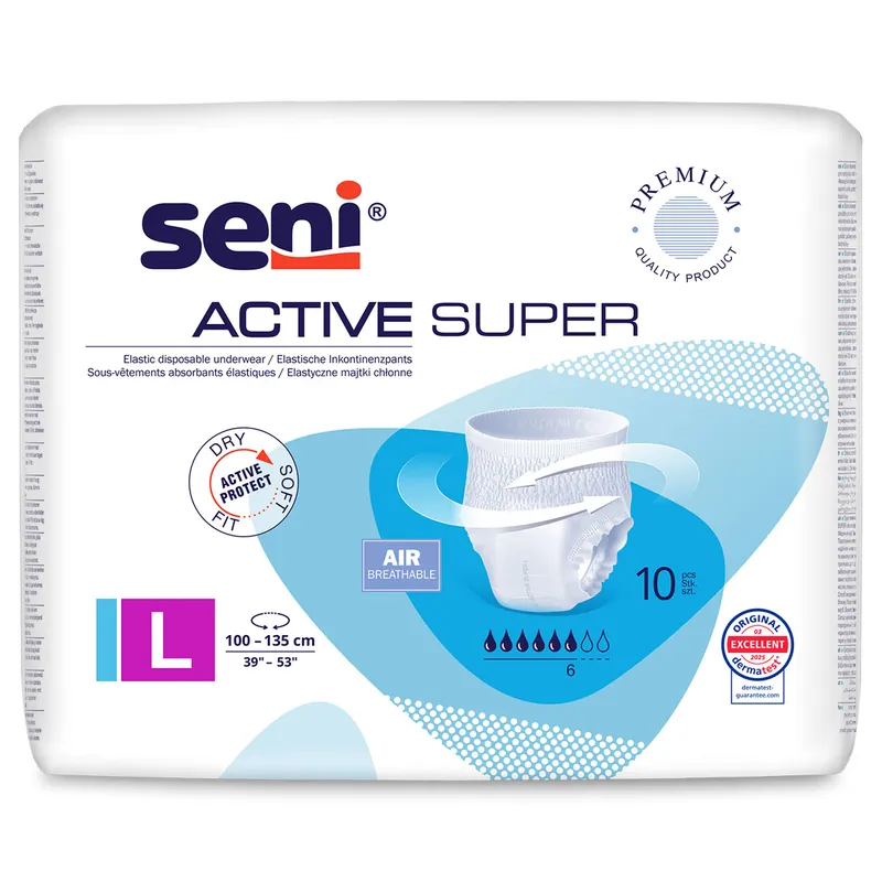 Beliebt SENI Active SUPER - Inkontinenz-Pants LARGE | 10 Stück Packung