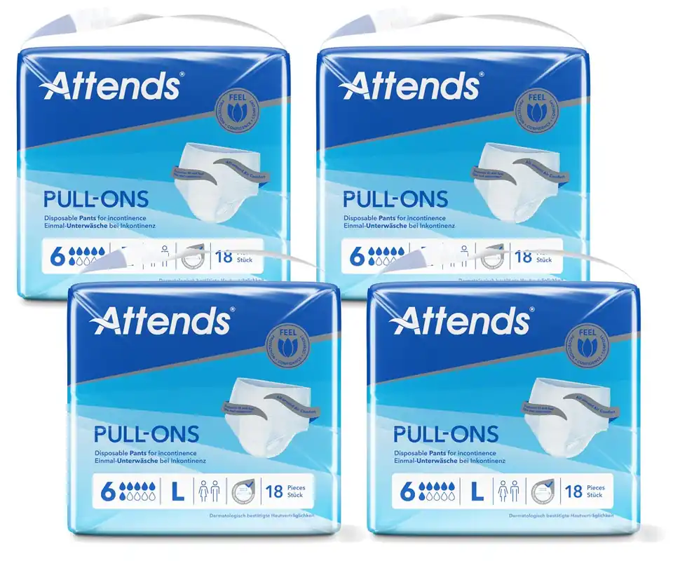 Günstig ATTENDS Pull-Ons 6 (Plus) - Inkontinenzpants - Large - 4x18 Stück