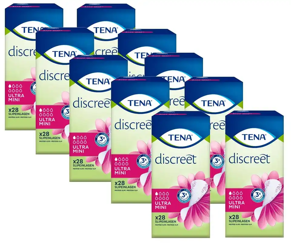 Preisknaller TENA Lady Discreet - ULTRA MINI - Blasenschwäche Einlagen (10x28 Stück)