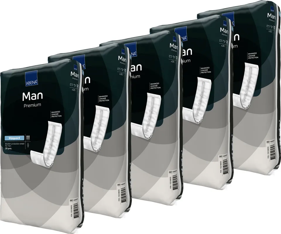 ABENA MAN SLIPGUARD Premium Herrenvorlagen - 900ml (5x20 Stück) Abverkauf