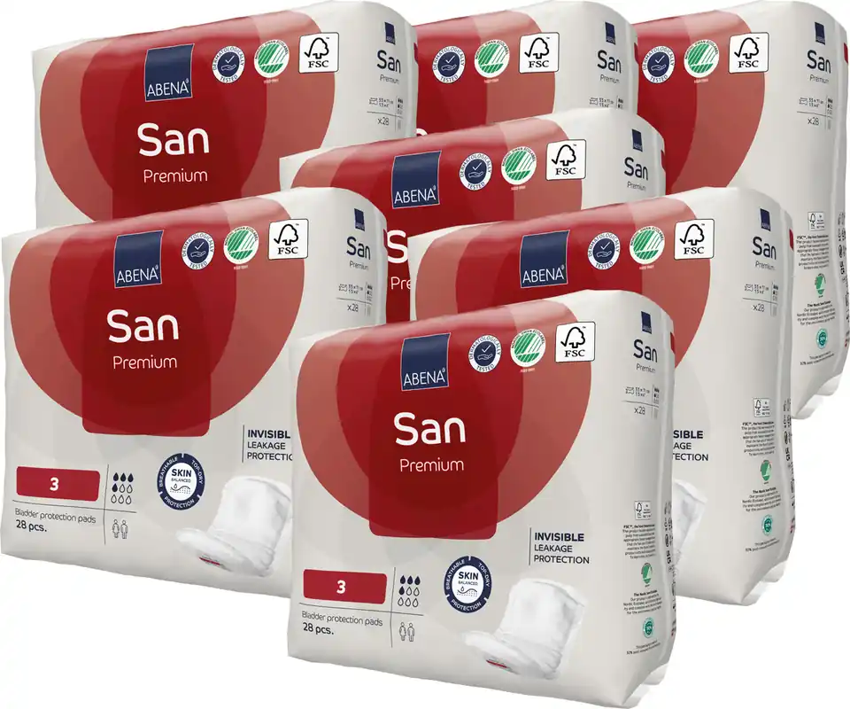 ABENA San PREMIUM 3 - luftdurchlässige Einlagen - 500ml (7x 28 Stück) Neu Im Sortiment