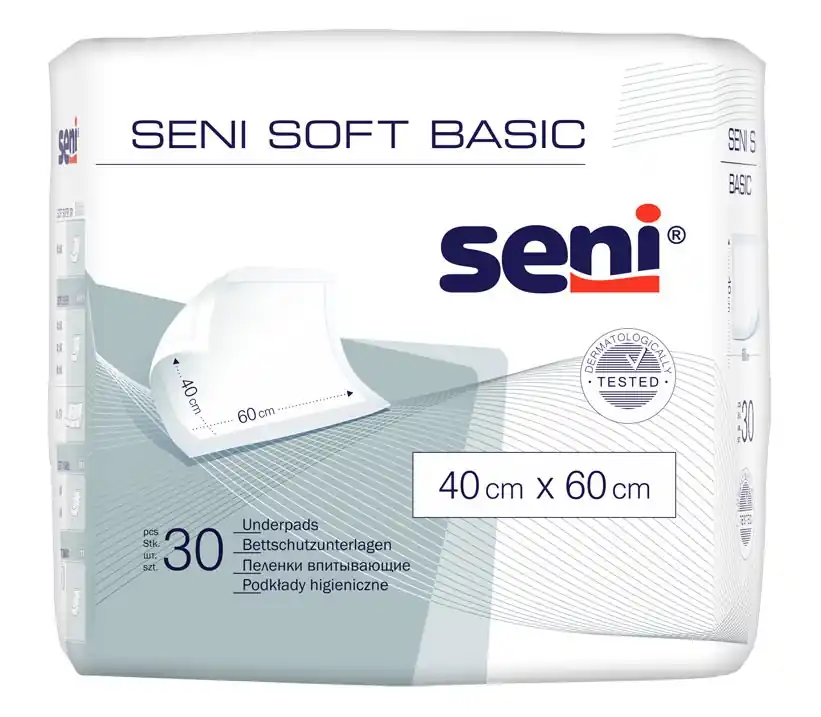 SENI Soft BASIC - Bettunterlagen 40 x 60 cm Flocken (30 Stück Packung) Top-Preis