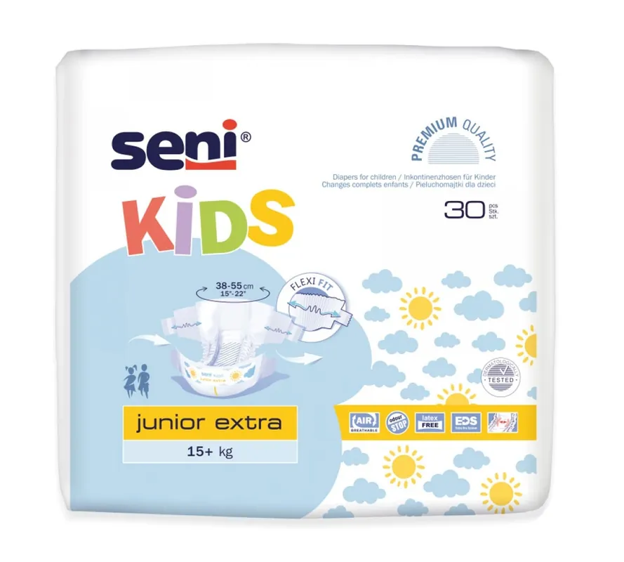 Meistverkauft SENI KIDS Junior EXTRA Kinderwindel (15+ kg) 30 Stück Einzelpackung
