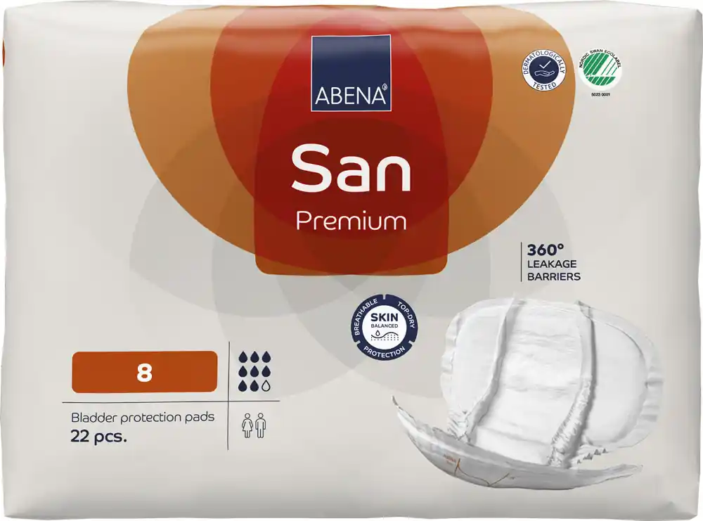 Heißes Angebot ABENA San PREMIUM 8 - Inkontinenz Vorlagen - 2.500ml (22 St. Packung)