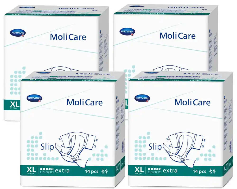 HARTMANN MoliCare® Slip 5 Tropfen - X-LARGE (XL) Inkontinenz-Windel - 4x14 Stück Aktuell
