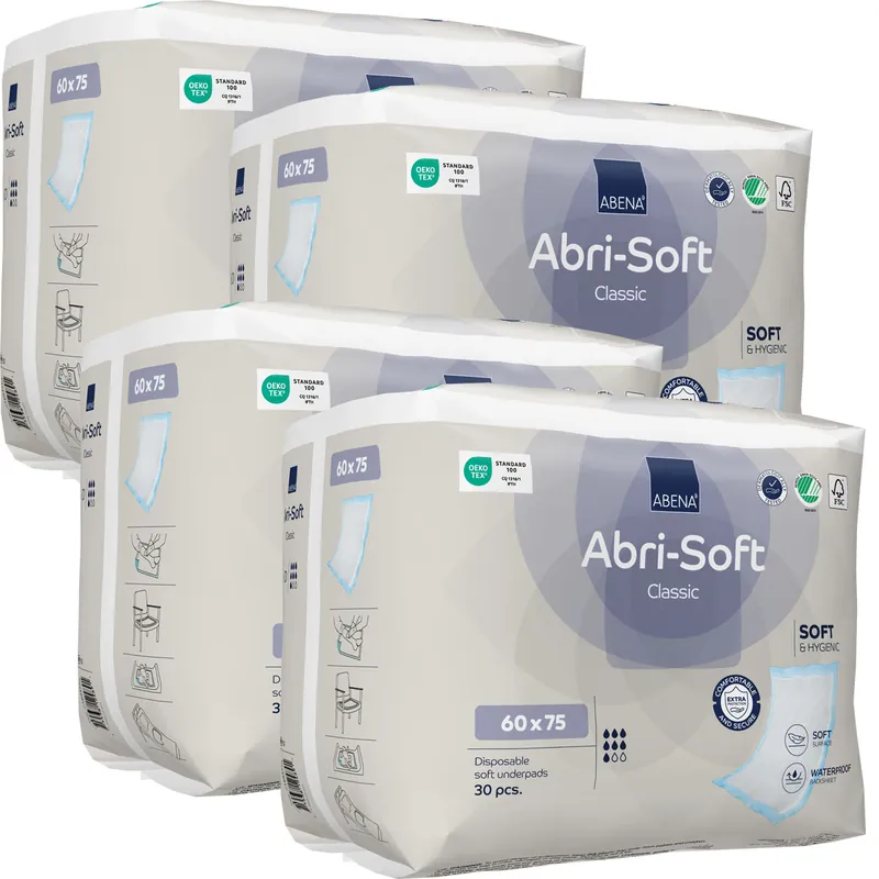 Finale Aktion ABENA Abri-Soft CLASSIC Betteinlagen 60 x 75cm - 4x30 (120) Stück