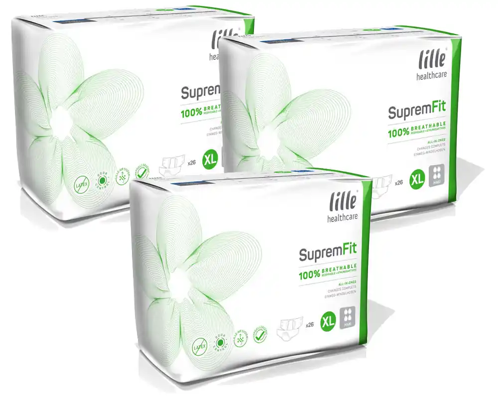 Top-Angebot LILLE Suprem Fit - MAXI - Inkontinenzwindeln - EXTRA LARGE (XL) - 60 Stück