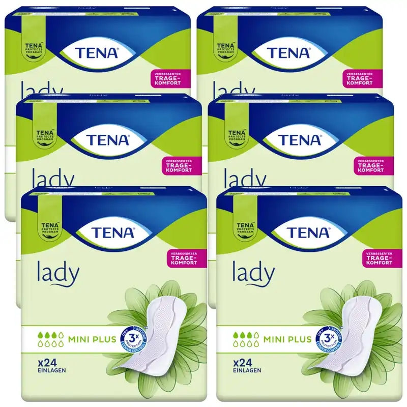 Preiswert TENA Lady MINI PLUS - Blasenschwäche Einlagen (6x24 Stück)