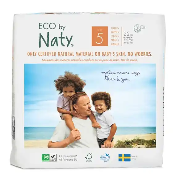 Eco By NATY - Ökowindeln Größe 5 Junior 11-25 Kg, 22 St. Einzelpack Jetzt Bestellen
