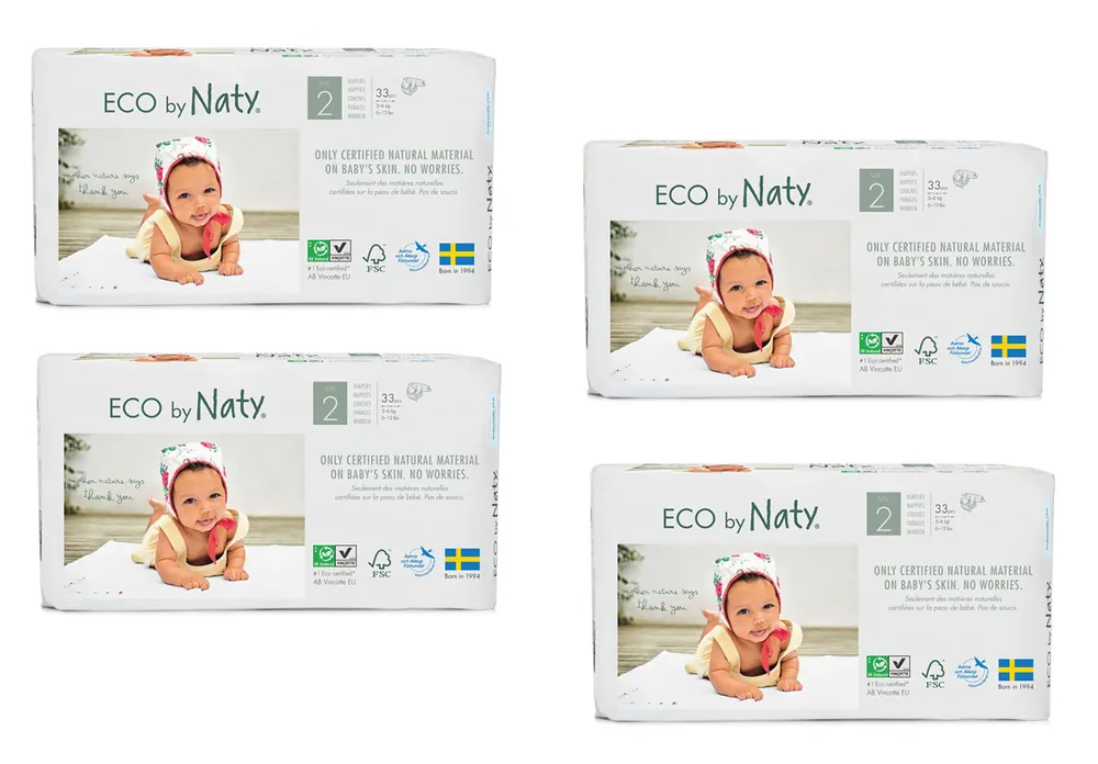 Angebot Eco by NATY - Ökowindeln Größe 2 Mini 3-6 Kg, 4x33 St. Jumbopack
