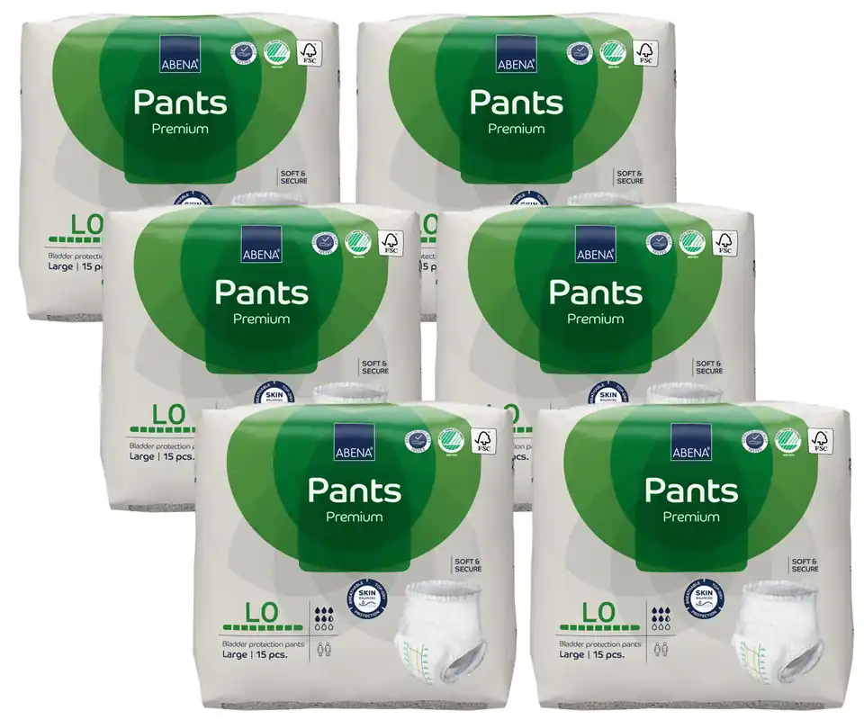 Kracherpreis ABENA Pants Premium ZERO Large (L0) 6x15 (90 Stück)