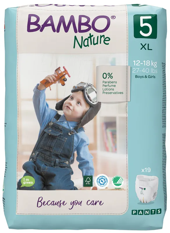 Bambo NATURE - Training Pants Gr. 5 JUNIOR [XL] - (19 St. Einzelpack) Markenware