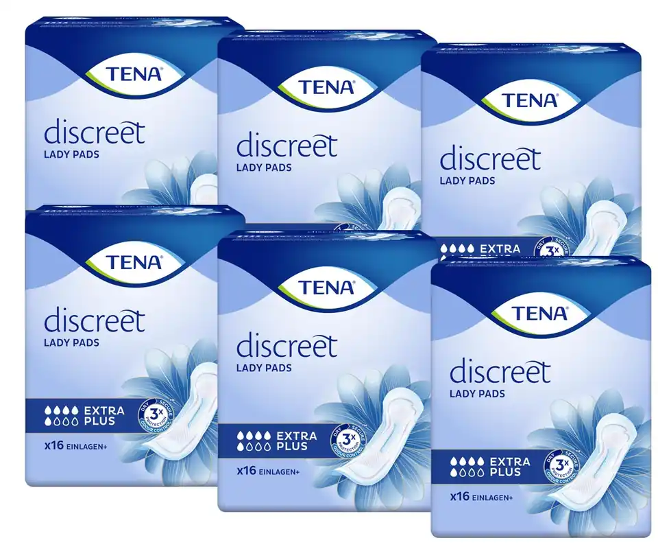 TENA Lady Discreet - EXTRA PLUS - Einlagen (6x16 Stück) Sonderangebot