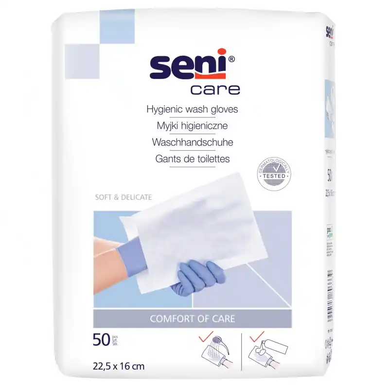 SENI CARE - Waschhandschuhe Soft 50 Stück - ohne Folie Top-Seller