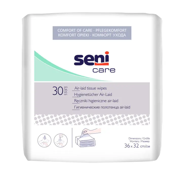 SENI CARE - Hygienetücher Air-Laid 30er Packung Neue Kollektion