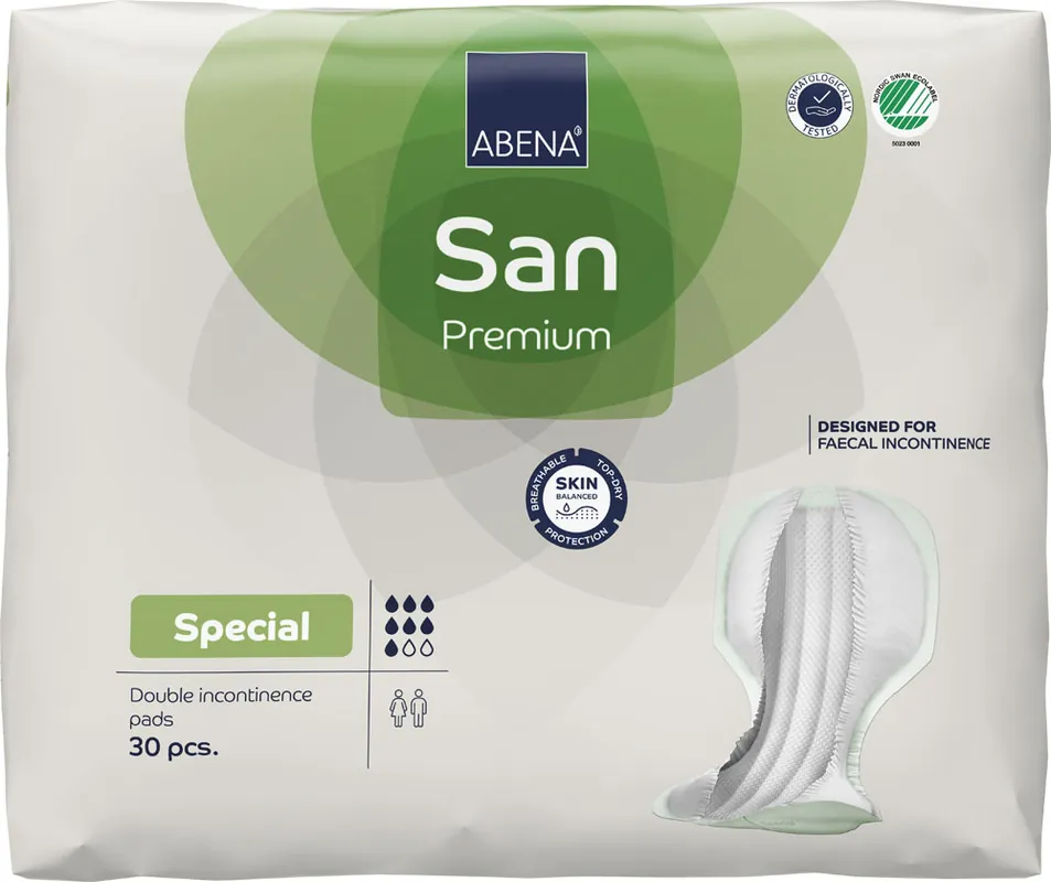 Wochenendangebot ABENA San SPECIAL, bei Stuhlinkontinenz - luftdurchlässige Vorlagen (30 St. Packung)