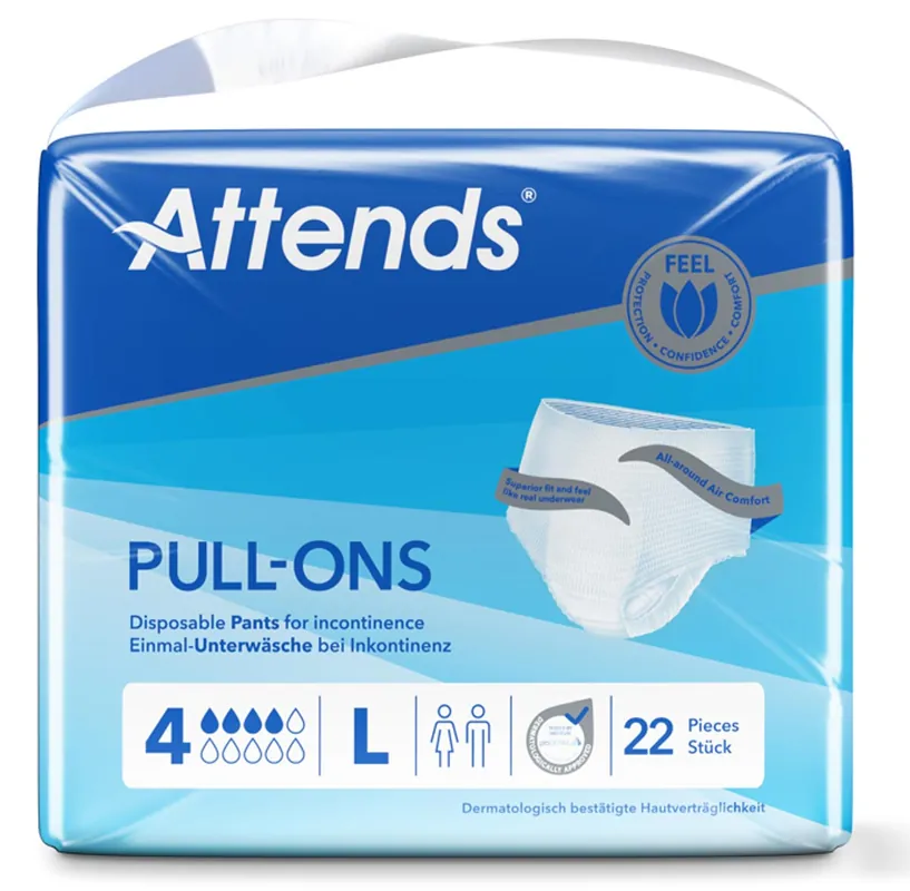Sichere Zahlung ATTENDS Pull-Ons 4 - Inkontinenzpants - (L) Large - 22 St. Einzelpack