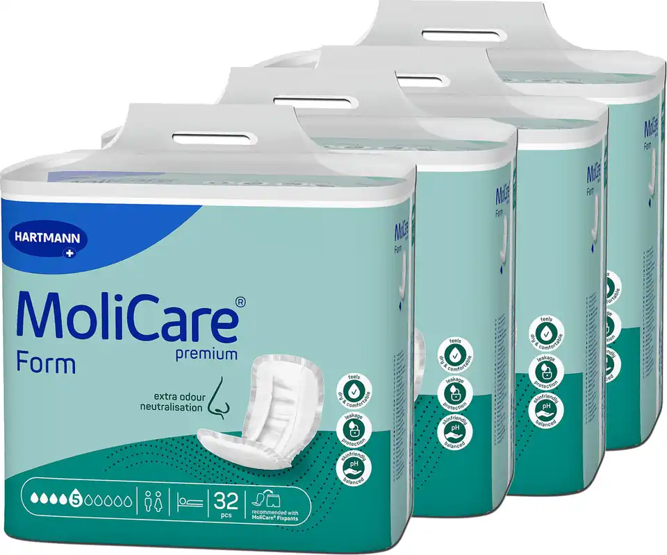 Direkt Vom Hersteller HARTMANN MoliCare® Premium Form 5 Tropfen (Inkontinenzvorlage) - 4x32 Stück